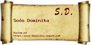 Soós Dominika névjegykártya