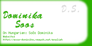dominika soos business card
